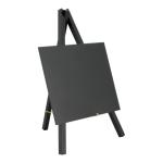 Tafel krijtbord met schildersezel van gelakt hout, zwart, in een set met een witte krijtmarker, ca. 15 x 26 x 1,5 cm groot