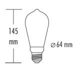 4x  Vintage Design LED lamp in retro stijl voor sfeerverlichting E27 ST64 Edison lamp, 4W 200lm 1800K extra warm wit 320° 230V flikkervrij, niet dimbaar