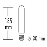 Vintage Design LED lamp voor sfeerverlichting E27 T30 Edison lamp 2W 45lm 2000K rook extra warm wit 320° 230V flikkervrij, niet dimbaar