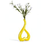 Keramische vaas geel hart vazen decoratie woonkamer modern tulpenvaas bloemenvaas tafel decoratie vaas voor pampasgras bloemen decoratie esthetische Scandinavische vazen bruiloft c