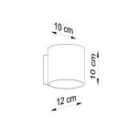 Orbis Downlight wandlamp met cilindrische kap - wandlamp woonkamer eetkamer lamp - lamp keuken en hal gemaakt van natuurlijk hout 10 x 12 x 10 cm
