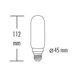 Vintage Design LED lamp in retro stijl voor sfeerverlichting E27 T45 Edison lamp, 4W 200lm 1800K extra warm wit 320° 230V flikkervrij, niet dimbaar