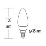 4x  Vintage Design LED lamp voor sfeerverlichting E14 C35 Edison lamp 2W 45lm 2000K rook extra warm wit 320° 230V flikkervrij, niet dimbaar