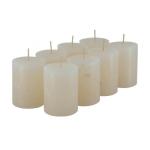 Hoogwaardige & rustieke stompkaarsen – 8 stuks – waskaarsen/rustickers/adventskaarsen Kerstmis (wolwit, klein: hoogte 8 cm/Ø 6 cm)