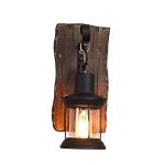 Wandlamp E27, hout, retroverlichting voor binnen, rustieke wandlamp voor woonkamer, slaapkamer, creatieve verlichting voor trappenhuis, gang, café, bar, restaurant, hotel, glazen 