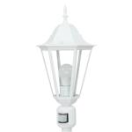 Rustieke wegverlichting met bewegingsmelder E27 hoogte 1,1 m IP44 vloerlamp wit buitenverlichting buitenlamp tuin terras