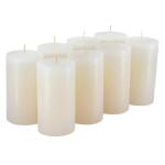 Rustieke stompkaarsen – 8 stuks - waskaarsen/Rusticker-zen/adventskaarsen Kerstmis (wolwit, standaard: hoogte 11 cm / Ø 6 cm)