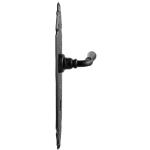 Deurklink, deurbeslag, set voor badkamer, 78 toilet, zwart, mat, langschildgarnituur voor binnendeuren, kamerdeuren, deurklink BB PZ