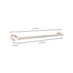 Rohr Handtuch Bar Wand befestigte industrielle Handtuch Rack Halter Rustikale Heavy Duty Badezimmer Hardware (24 inch, Weiß)