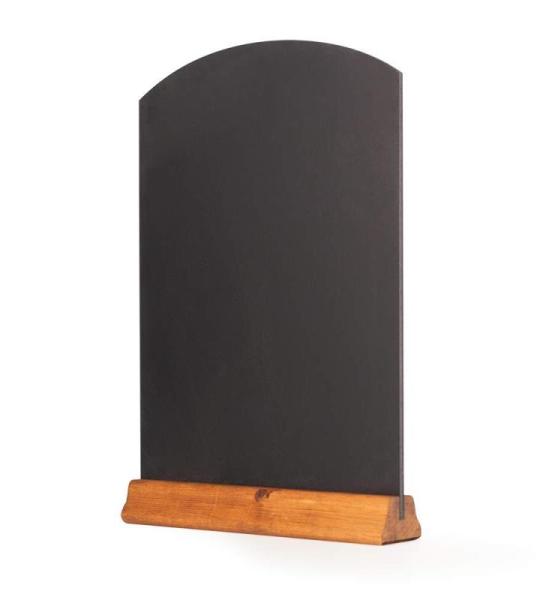 WC123F Tafelblad krijtbord met plint, hout, donker eiken, A3, 42 x 30 x 4 cm