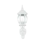 Brest Buitenwandlamp, aluminium en glas, wit, IP23, voor tuin, ingang, balkon, T:24,5 cm, E27 lantaarn, rustieke wandlamp voor buiten
