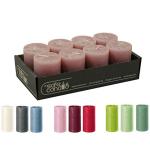 Hoogwaardige & rustieke stompkaarsen – 8 stuks – waskaarsen/rustickers/adventskaarsen Kerstmis (antiek roze, klein: hoogte 8 cm/Ø 6 cm)