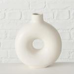 Vazen Set Lanyo (kleur wit, bloemenvaas van keramiek, ronde vorm, afmetingen 17x7x20 cm, decoratieve vaas) 2024828