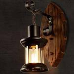 Antik Retro Vintage Industriell Holz Wandleuchte Wand Lampe Wandleuchter Licht Industrie Wandlampe Flur Schlafzimmer Treppen AußEn Garten Beleuchtung Rustikal Aussen Leuchte (150x