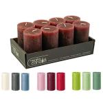 Hoogwaardige & rustieke stompkaarsen – 8 stuks – waskaarsen/rustickers/adventskaarsen Kerstmis (oudrode, standaard: hoogte 11 cm/Ø 6 cm)