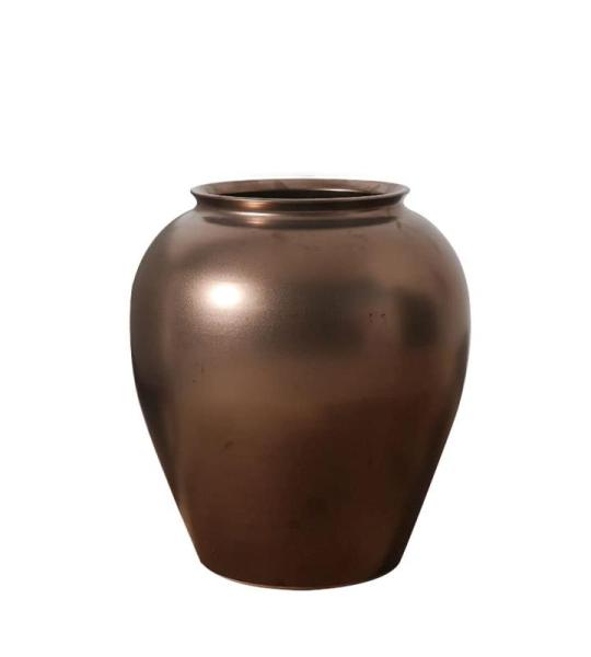 Plaats een grote vaas op de grond Grijs-goud Klei Potten Woonkamer Decoraties kunnen worden geplaatst Gedroogde bloemen ​​Lichte luxe en sfeervolle decoraties Decoratieve bloem