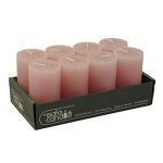Hoogwaardige & rustieke stompkaarsen – 8 stuks – waskaarsen/rustickers/adventskaarsen Kerstmis (antiek roze, standaard: hoogte 11 cm/Ø 6 cm)