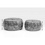 Design Pebbles Deluxe Salontafel, Set van 2, Zilver