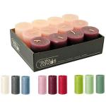 Rustieke stompkaarsen, 12 stuks, waskaarsen/rustickers, adventskaarsen Kerstmis (roze-mix, klein: hoogte 8 cm/Ø 6 cm)
