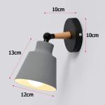 Wandlamp, verstelbare wandlamp van metaal, 1 lichtpunt, met verstelbare lampenkap, 1 x E27-fitting, 60 watt, eenvoudig, stijlvol design, kelder/trappenhuis/slaapkamer/kinderkamer