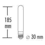 10x  Vintage Design LED lamp in retro stijl voor sfeerverlichting E27 T30 Edison lamp, 2W 65lm 1800K extra warm wit 320° 230V flikkervrij, niet dimbaar