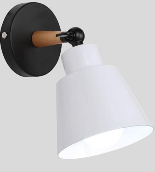 Wandlamp verstelbare wandlamp van metaal, 1 lichtpunt, E27-fitting, max. 60 watt, wandspot in design, voor woonkamer, keuken, zolder, restaurant, café