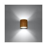 Orbis Downlight wandlamp met cilindrische kap - wandlamp woonkamer eetkamer lamp - lamp keuken en hal gemaakt van natuurlijk hout 10 x 12 x 10 cm