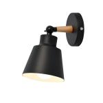 1 stuk wandlamp verstelbare wandlamp van metaal in zwart, E27-fitting, max 60 watt, wandspot in retro/vintage design, geschikt voor LED-lampen, kinderkamer, werkkamer