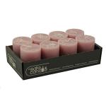 Hoogwaardige & rustieke stompkaarsen – 8 stuks – waskaarsen/rustickers/adventskaarsen Kerstmis (antiek roze, klein: hoogte 8 cm/Ø 6 cm)