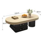 Moderne Creatieve Minimalistische Kleine Salontafel Met Opslag Luxe Premium Sense Woonkamer Theetafel Esthetische 120x60x40cm