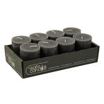 Hoogwaardige en rustieke stompkaarsen – 8 stuks – waskaarsen/rustickers/adventskaarsen Kerstmis (antraciet, klein: hoogte 8 cm/Ø 6 cm)