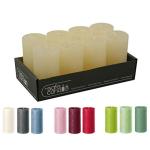Rustieke stompkaarsen – 8 stuks - waskaarsen/Rusticker-zen/adventskaarsen Kerstmis (wolwit, standaard: hoogte 11 cm / Ø 6 cm)