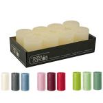 Hoogwaardige & rustieke stompkaarsen – 8 stuks – waskaarsen/rustickers/adventskaarsen Kerstmis (wolwit, klein: hoogte 8 cm/Ø 6 cm)