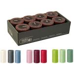 SafeCandle Premium rustieke stompkaarsen/waskaarsen/rustieke kaarsen/kerstkaarsen (oud rood, klein: hoogte 8 cm/Ø 7 cm)