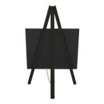 Tafel krijtbord met schildersezel van gelakt hout, zwart, in een set met een witte krijtmarker, ca. 15 x 26 x 1,5 cm groot