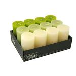 Hoogwaardige & rustieke stompkaarsen – 12 stuks – SafeCandle – waskaarsen/Rustieke kaarsen/Adventkaarsen Kerstmis (Happy Green-Mix, standaard: hoogte 11 cm/Ø 6 cm)