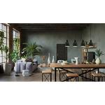 pendellamp PRIDDY, 4 lichtbronnen, Vintage pendelarmatuur met industrieel ontwerp, retro hanglamp van staal, kleur: zwart, wit, fitting: E27