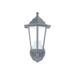 Buitenlamp voor aan de muur, glas, aluminium, donkergrijs, IP44, terras, hoogte: 36 cm, E27, staande nostalgische wandlantaarn, tuin Paris