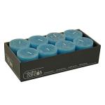 Hoogwaardige en rustieke stompkaarsen – 8 stuks – waskaarsen/rustickers/adventskaarsen Kerstmis (turquoise, klein: hoogte 8 cm/Ø 7 cm)