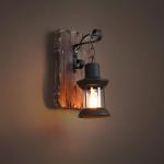 Wandlamp E27, hout, retroverlichting voor binnen, rustieke wandlamp voor woonkamer, slaapkamer, creatieve verlichting voor trappenhuis, gang, café, bar, restaurant, hotel, glazen 