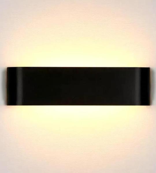 16W LED Wandlamp Binnen Zwart Wandlamp Modern Up Down Licht Muurverlichting Warmwit Trap Verlichting IP44 Ganglampen voor Woonkamer Slaapkamer Gang enzovoort, van Aluminium