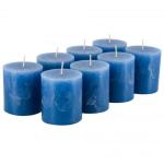 Hoogwaardige & rustieke stompkaarsen – 8 stuks – SafeCandle – waskaarsen/rustickers/adventskaarsen Kerstmis (saffierblauw, klein: hoogte 8 cm/Ø 7 cm)