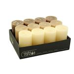 Hoogwaardige en rustieke stompkaarsen – 12 stuks – waskaarsen/rustickers/adventskaarsen Kerstmis (Nature Color-Mix, standaard: hoogte 11 cm/Ø 6 cm)