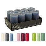 Hoogwaardige & rustieke stompkaarsen – 8 stuks – waskaarsen/rustickers/adventskaarsen Kerstmis (saffier blauw, standaard: hoogte 11 cm/Ø 6 cm)