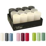Hoogwaardige en rustieke stompkaarsen – 12 stuks – waskaarsen/rustickers/adventskaarsen Kerstmis (Midnight Color-Mix, standaard: hoogte 11 cm/Ø 6 cm)
