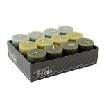 Hoogwaardige en rustieke stompkaarsen – waskaarsen/rustickers/adventskaarsen Kerstmis (Green Festive-Mix, klein: hoogte 8 cm/Ø 6 cm)