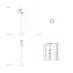 Vloerlamp Townshend 4, 2-lichts staande lamp in vintage en industrieel design, staanlamp voor woonkamer, metaal in antiek bruin, met schakelaar, E27 fitting