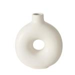 Vazen Set Lanyo (kleur wit, bloemenvaas van keramiek, ronde vorm, afmetingen 17x7x20 cm, decoratieve vaas) 2024828