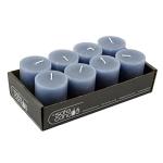 Hoogwaardige & rustieke stompkaarsen – 8 stuks – waskaarsen/rustickers/adventskaarsen Kerstmis (saffierblauw, klein: hoogte 8 cm/Ø 6 cm)