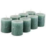 Hoogwaardige en rustieke stompkaarsen – waskaarsen/rustickers/adventskaarsen Kerstmis (smaragd groen, klein: hoogte 8 cm/Ø 7 cm)